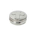 50mm Round Trinket Box Embossed Cross