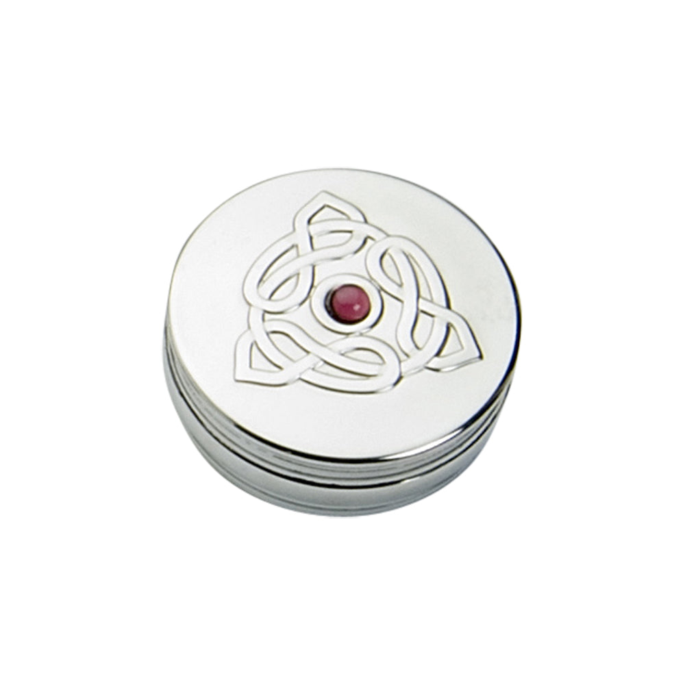 50mm Round Trinket Box     Amethyst    Triangle