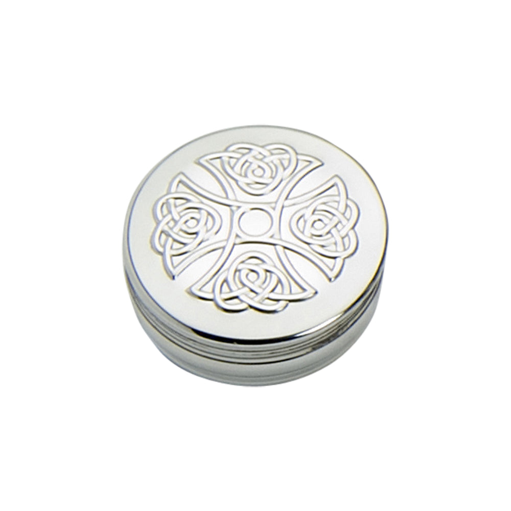 50mm Round Trinket Box     Plain   Cross