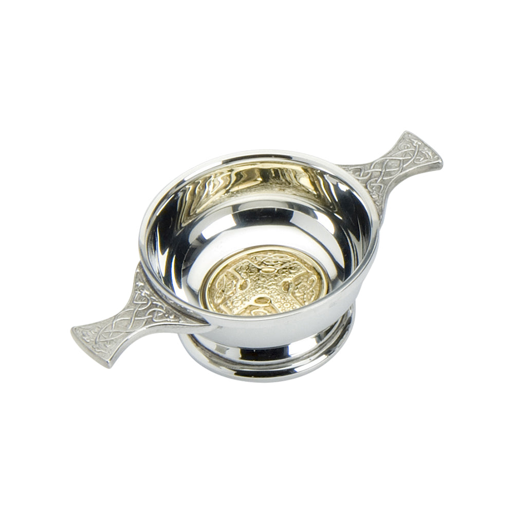2" Quaich  Celtic Cross - Brass