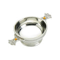 3" Quaich  Celtic Weave handle    Topaz