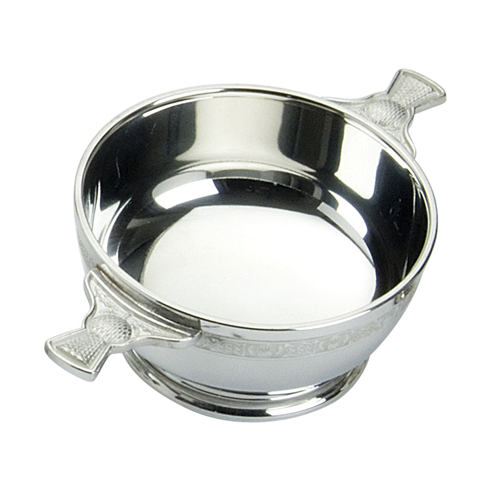 4" Quaich, Thistle wire and handle