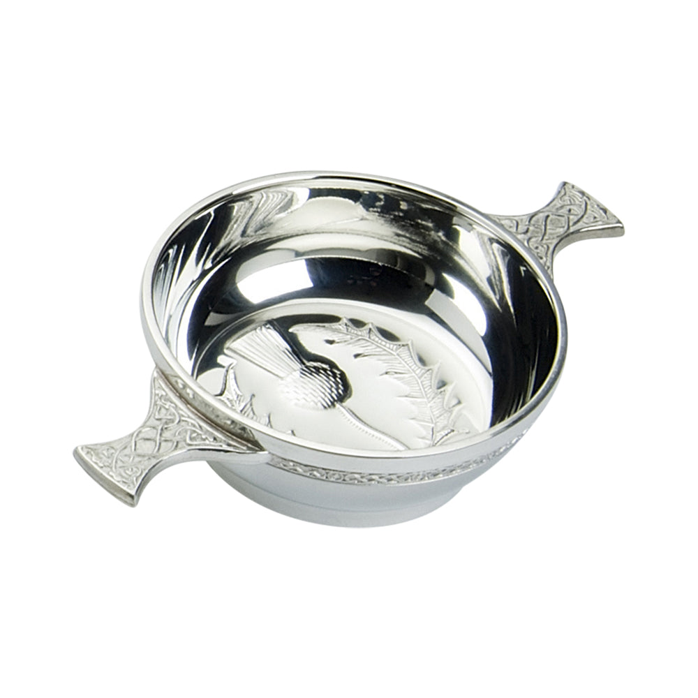 4" Quaich Embossed Thistle