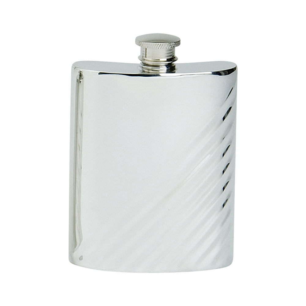 6oz Hip Flask, Diagonal Flute