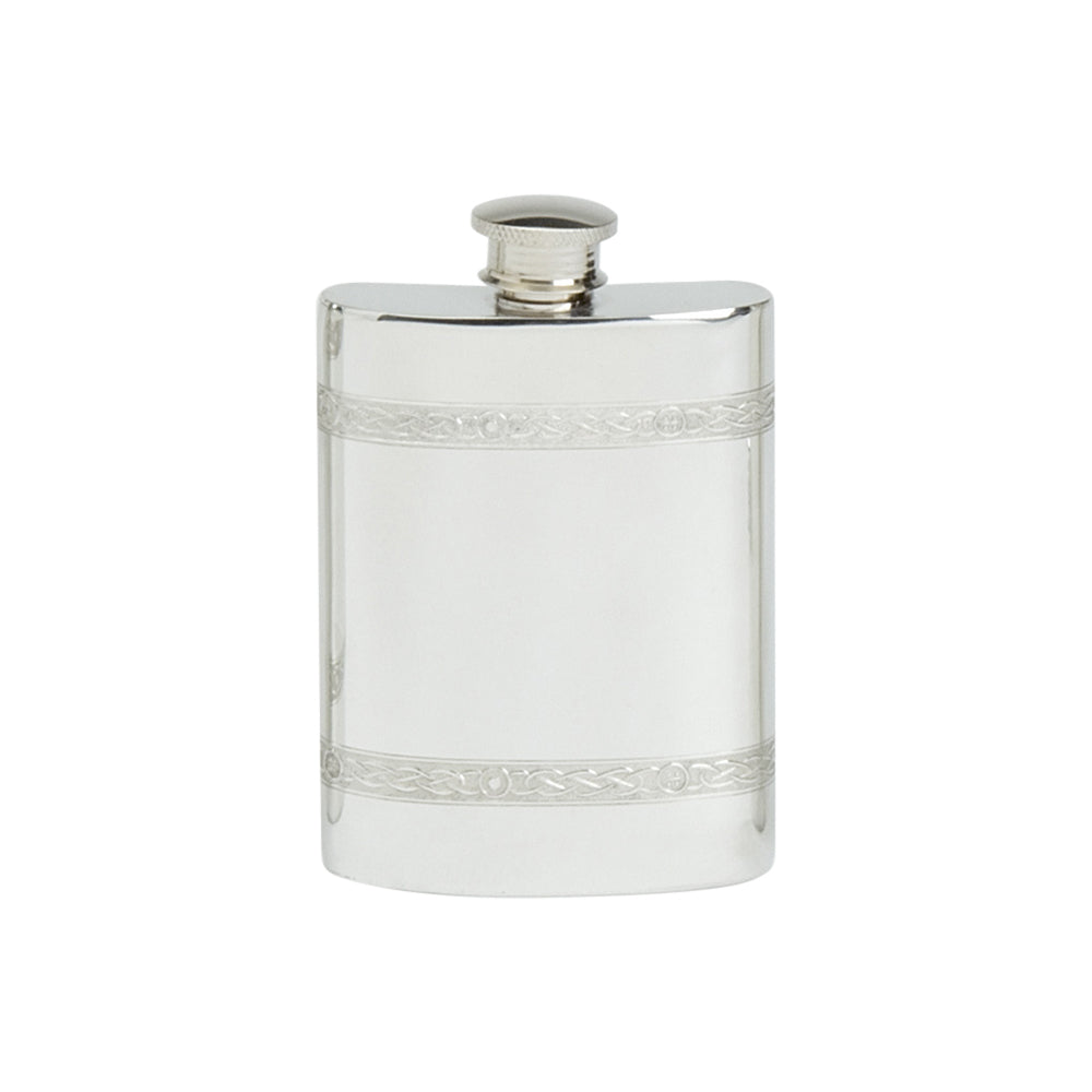 4oz Hip Flask, Celtic Wire