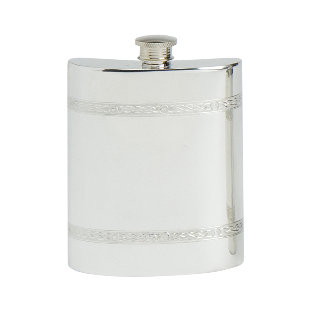 8oz Hip Flask, Celtic Wire