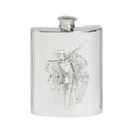 6oz Hip Flask, Stamped Shooting Scene