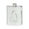 6oz Hip Flask, Stamped Sailing Scene