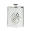 4oz Hip Flask, Stamped Fishing Scene