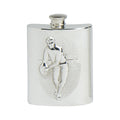 6oz Hip Flask, Stamped Rugby Scene