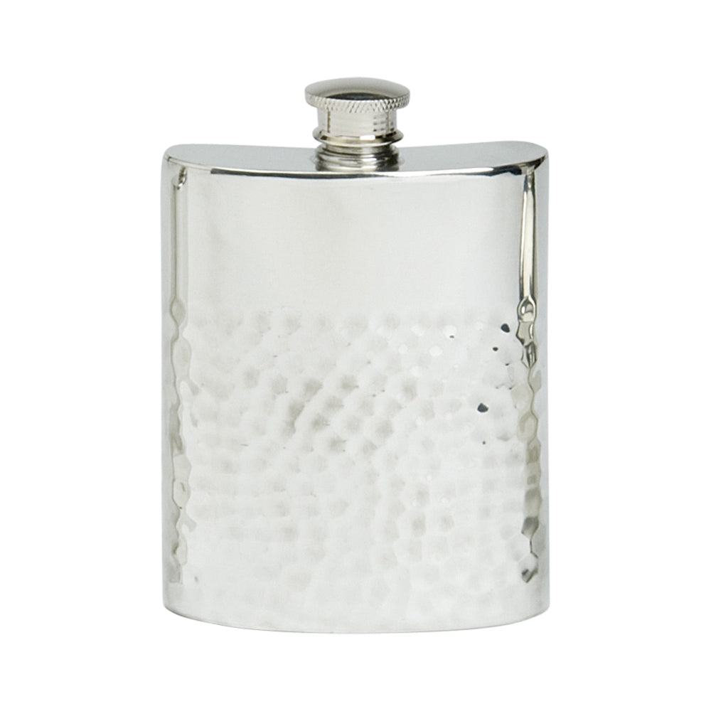 6oz Hip Flask, Half Hammered