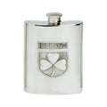 6oz Hip Flask Ireland Badge