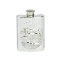 4oz Hip Flask, Stamped Stag Scene