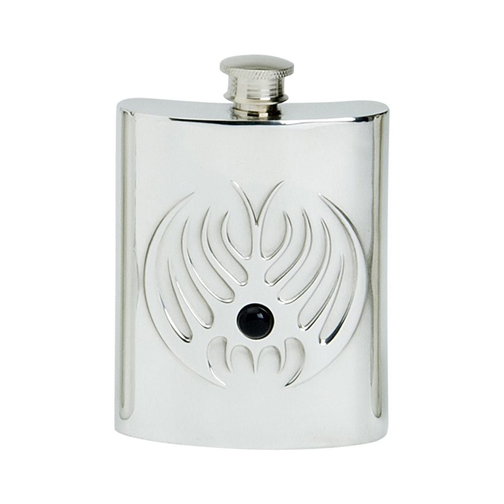 6oz Hip Flask, Onyx Tribal