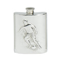 4oz Hip Flask Stamped Football Scene