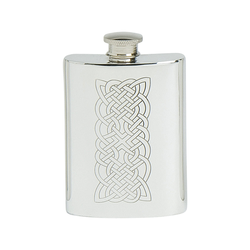 4oz Hip Flask, Celtic Rope