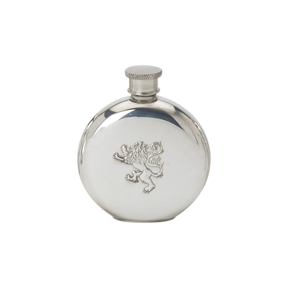 4oz Round Flask  Rampant Lion