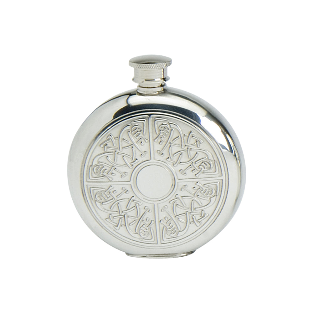 6oz Round Flask, Celtic Quadrant