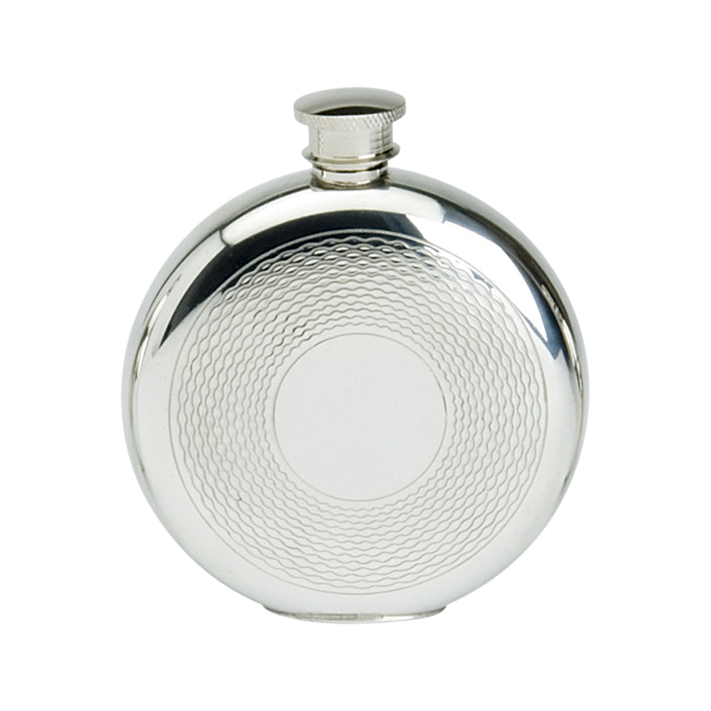 6oz Round Flask. Basket Weave