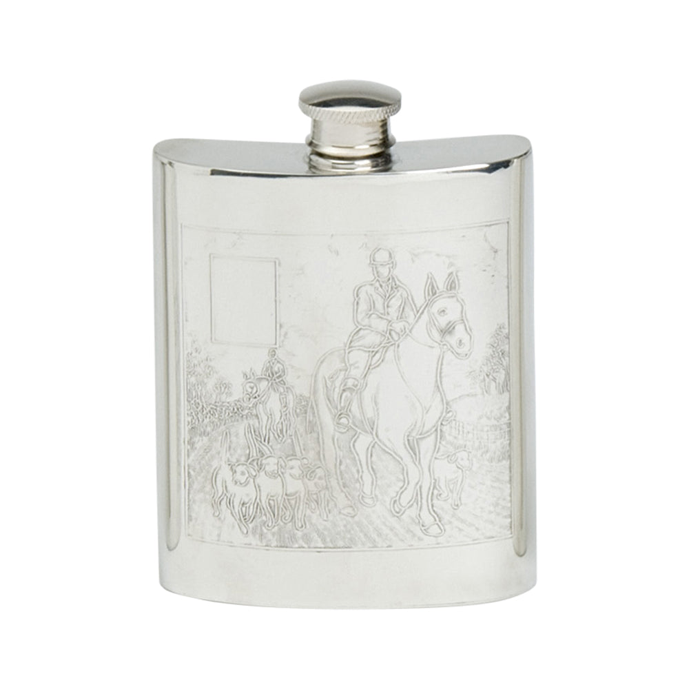 6oz Hip Flask, Hunting Scene