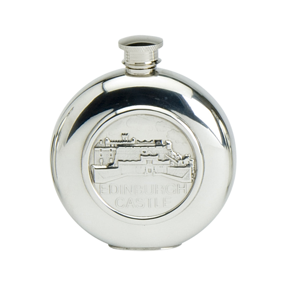 6oz Round Flask, Edinburgh Castle Badge