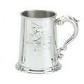1 Pint Tankard. Stamped Bowling Scene