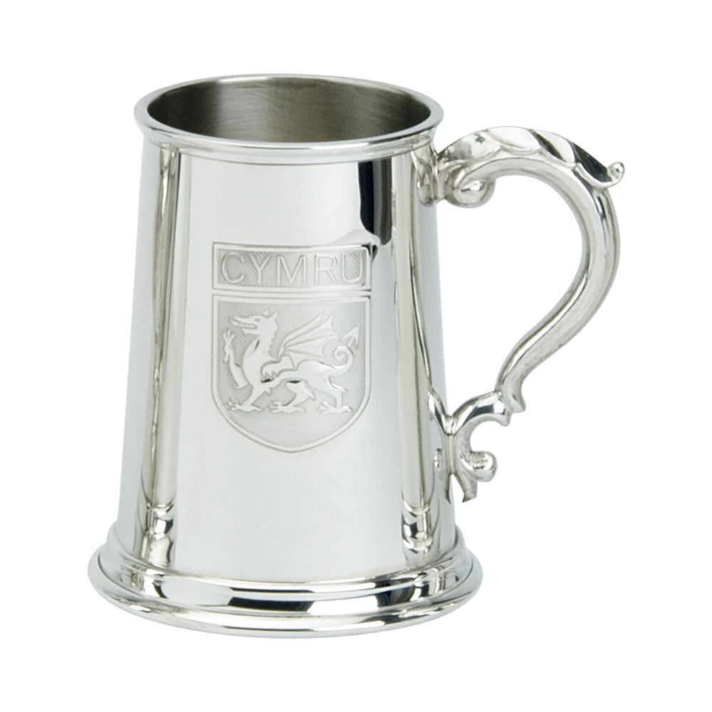 1 Pint Tankard Wales Badge