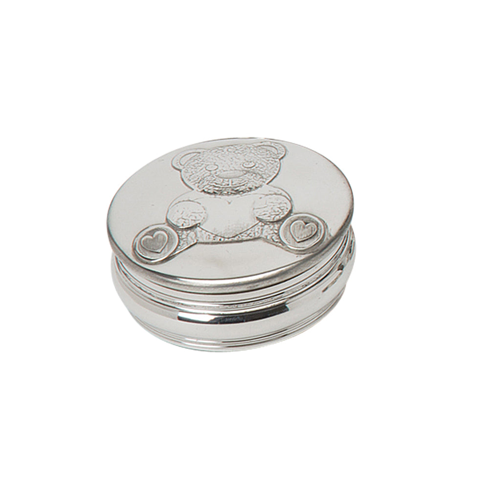 50mm Round Trinket Box Teddy