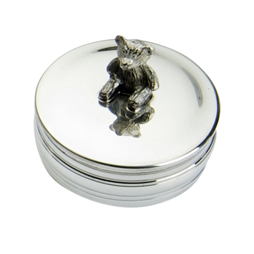 50mm Round Children's Box with Teddy